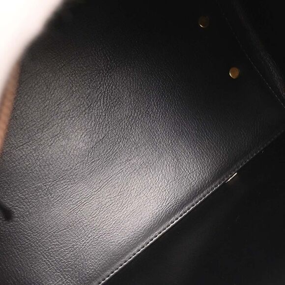 Burberry Nova Check Bowling Bag Canvas Beige Canvas Handbag (Pre-Owned) - Picture 4 of 10